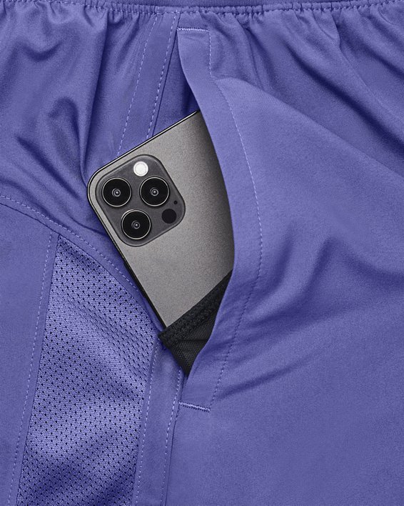 Men's UA Launch 7" Shorts in Purple image number 4